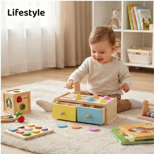 Boîte à pièces Montessori, détail