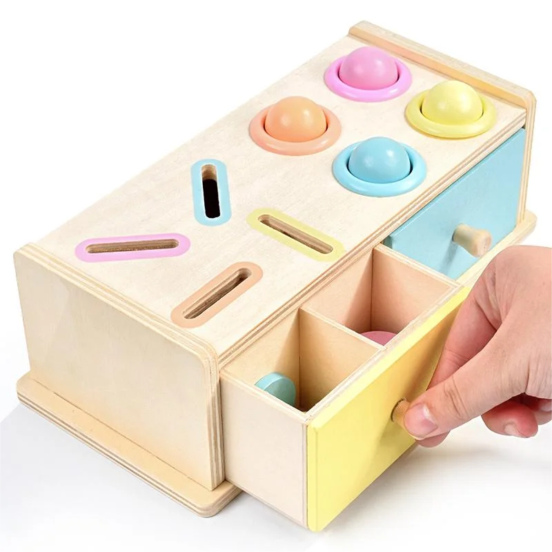 Boîte à pièces Montessori en bois