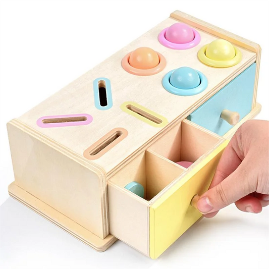 Boîte à pièces Montessori en bois