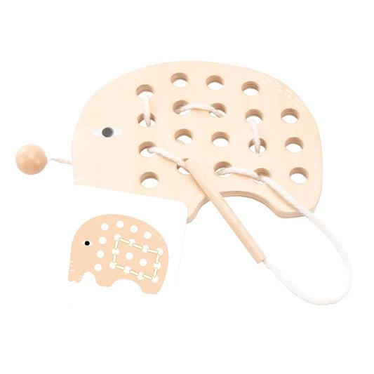 Animaux à lacer en bois