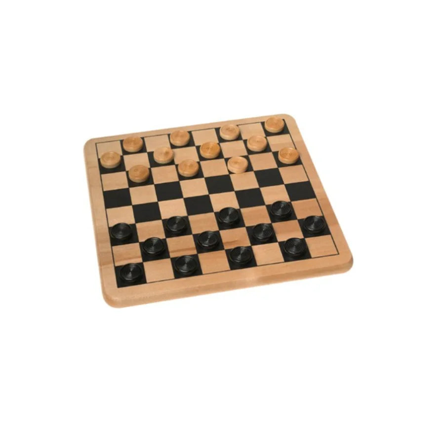 Pions du jeu de dames en bois